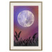 Poster Night in the Countryside - meadow landscape against a cosmic sky and bright moon 138216 additionalThumb 18