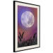 Poster Night in the Countryside - meadow landscape against a cosmic sky and bright moon 138216 additionalThumb 8