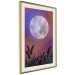 Poster Night in the Countryside - meadow landscape against a cosmic sky and bright moon 138216 additionalThumb 3