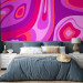 Wall Mural Euphoria - abstract composition in purples in various round shapes 142616 additionalThumb 2