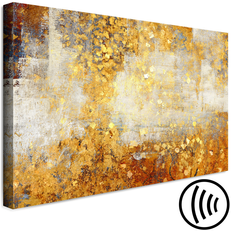 Canvas Print Golden Wildness (1-piece) Wide - abstraction in warm tones 143516 additionalImage 6