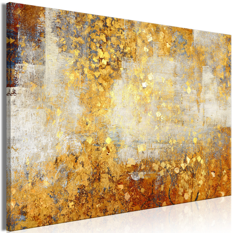 Canvas Print Golden Wildness (1-piece) Wide - abstraction in warm tones 143516 additionalImage 2