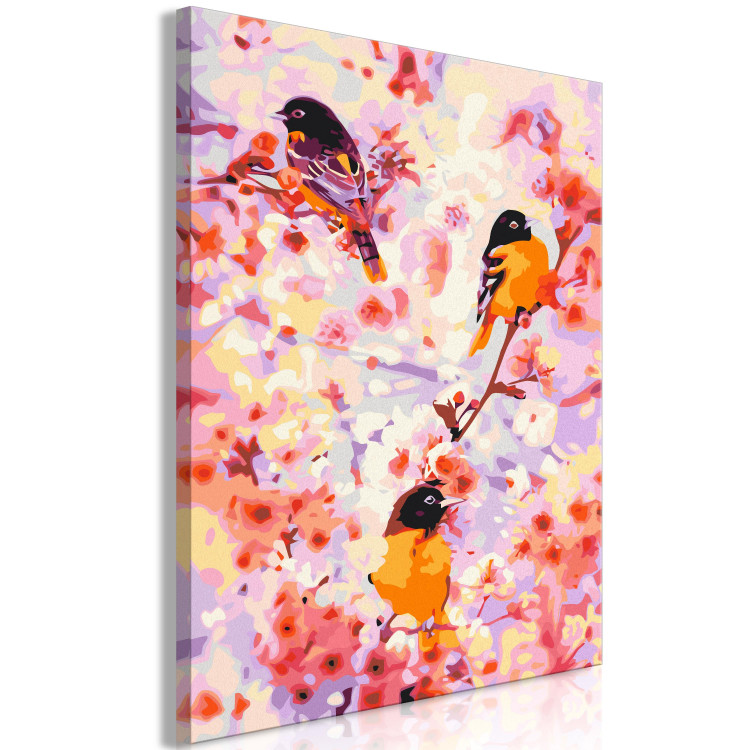 Paint by Number Kit Little Cuties - Funny Titmouse Jumping on Branches Among Flowers 144616 additionalImage 6