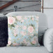 Decorative Microfiber Pillow Elusive painting - roses in cottagecore style on blue background cushions 146916 additionalThumb 3