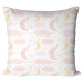 Decorative Microfiber Pillow Lunar nap - composition with clouds and stars on a bright background cushions 147016
