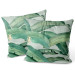 Decorative Velor Pillow Leafy curtain in greens - floral pattern with exotic banana tree 147116 additionalThumb 3