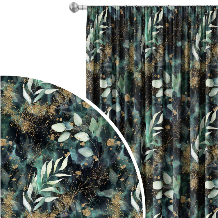 Decorative Curtain Among tree branches - composition with plant motif on a dark background 147216