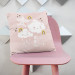 Decorative Microfiber Pillow Sleepy clouds - stars and rainbowmotif in shades of pink and white cushions 147316 additionalThumb 3