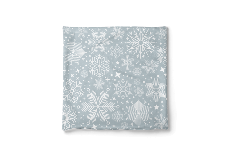 Decorative Velor Pillow Starry plants - white motifs depicted on a grey background velour 148516 additionalImage 4