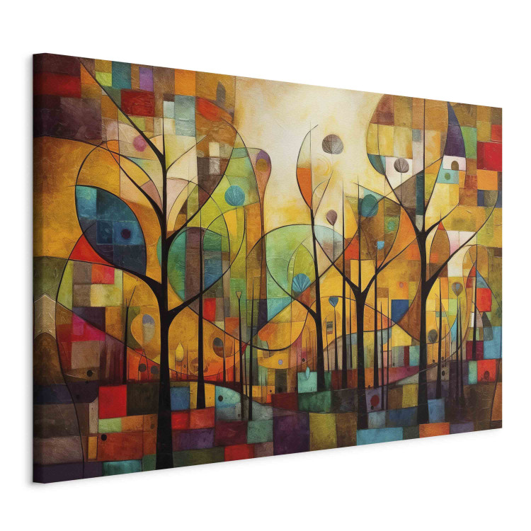 Large canvas print Colorful Forest - A Geometric Composition Inspired by Klimt’s Style [Large Format] 151116 additionalImage 2