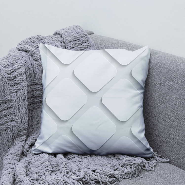 Decorative Microfiber Pillow Oblique Squares - Minimalist Composition With Geometric Figures 151316 additionalImage 5