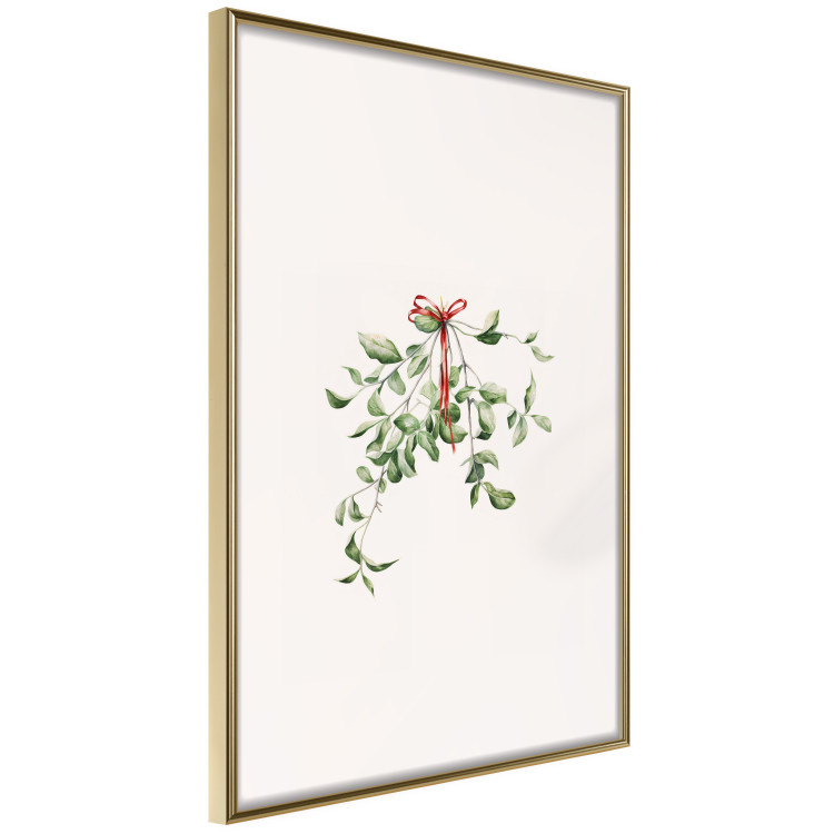 Poster Christmas Mistletoe - Illustration of a Branch Tied With a Red Ribbon 151716 additionalImage 5