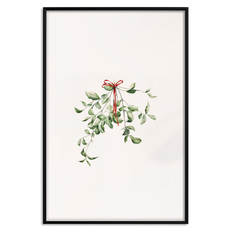 Poster Christmas Mistletoe - Illustration of a Branch Tied With a Red Ribbon 151716 additionalImage 19