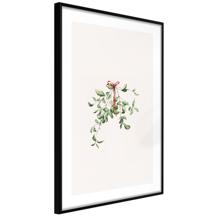 Poster Christmas Mistletoe - Illustration of a Branch Tied With a Red Ribbon 151716 additionalImage 6
