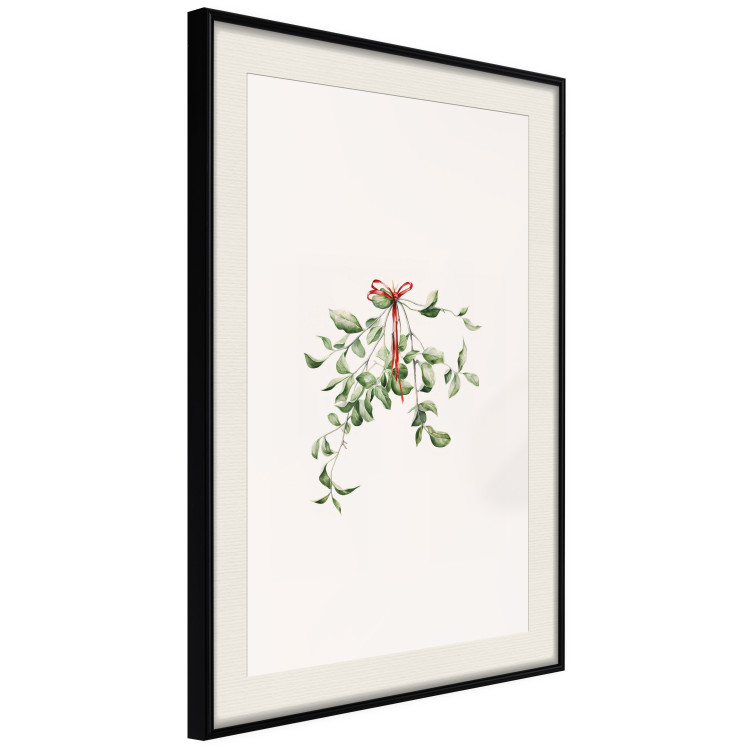 Poster Christmas Mistletoe - Illustration of a Branch Tied With a Red Ribbon 151716 additionalImage 8