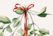 Poster Christmas Mistletoe - Illustration of a Branch Tied With a Red Ribbon 151716 additionalThumb 3