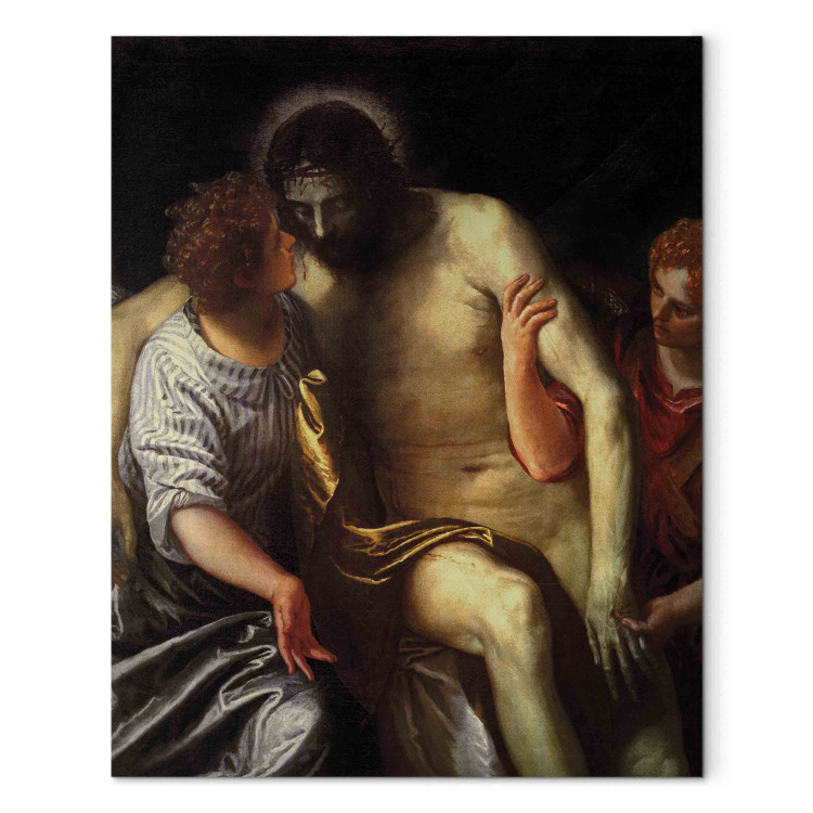 Art Reproduction The dead Christ supported by two grieving angels 155816