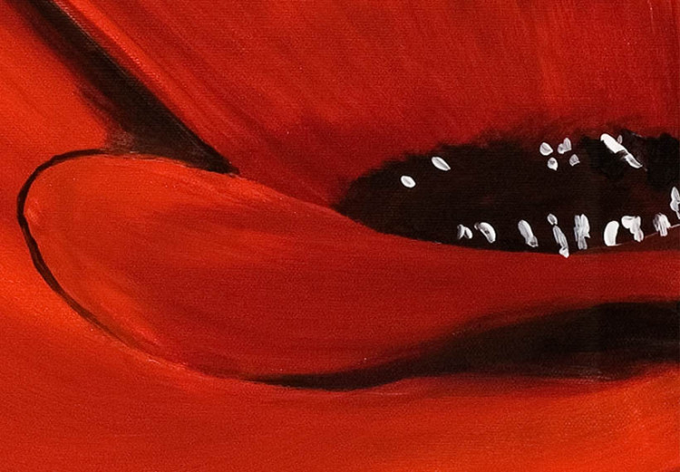 Canvas Unique Red Poppy (5-piece) - abstraction with white flowers 47516 additionalImage 4
