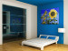 Canvas Print Summer Nature (1-piece) - Splendid sunflowers on a blue background 48616 additionalThumb 2