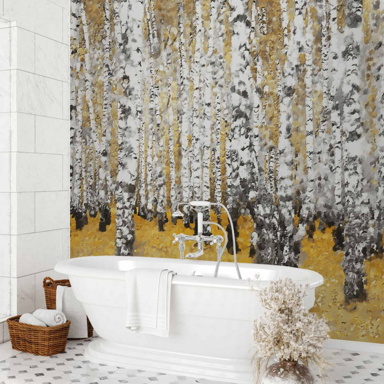 Photo Wallpaper Autumnal birch forest 60516 additionalImage 8