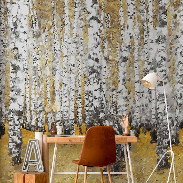 Photo Wallpaper Autumnal birch forest 60516 additionalImage 4