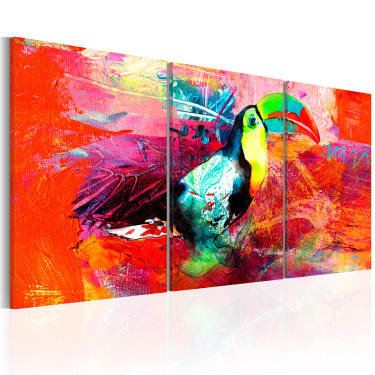 Canvas Art Print Colourful Toucan 90216 additionalImage 2