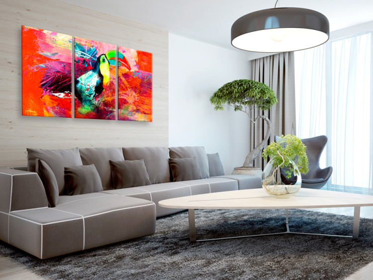 Canvas Art Print Colourful Toucan 90216 additionalImage 3