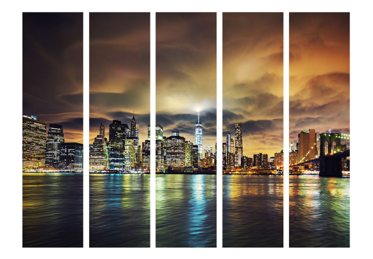Room Separator New York Sky II - skyline of glowing New York City architecture 95616 additionalImage 3