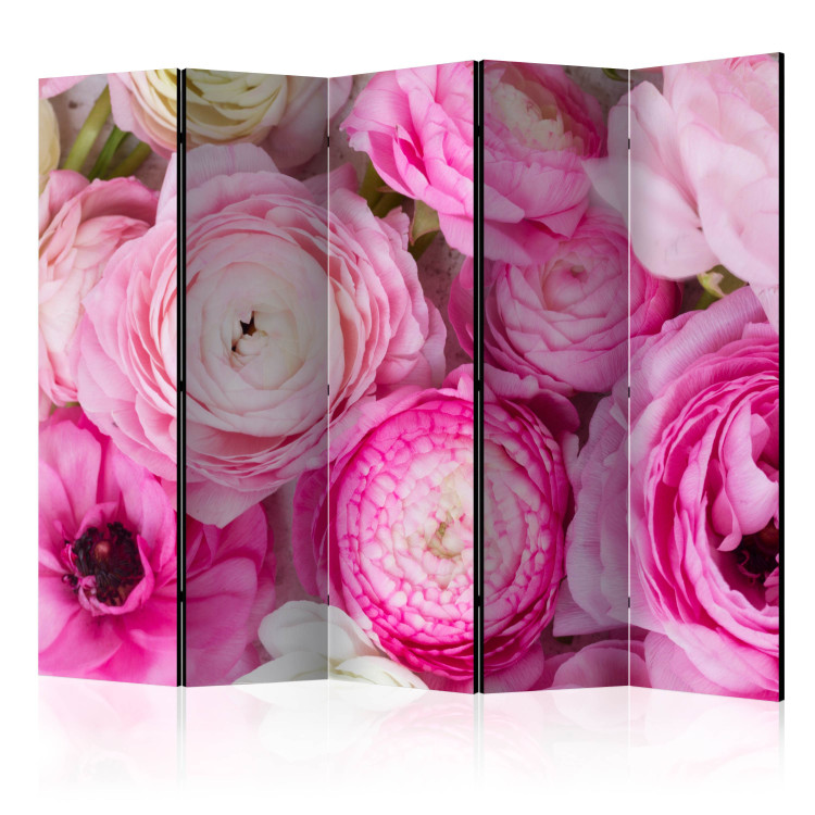 Room Divider Screen Irises II - romantic bouquet of flower buds in light pink color 97016
