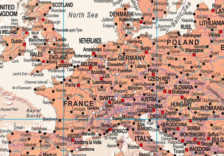 Canvas World Map: Orange World 98016 additionalImage 5
