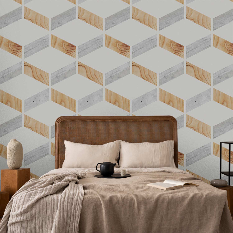 Modern Wallpaper Wood and Concrete 98216 additionalImage 4