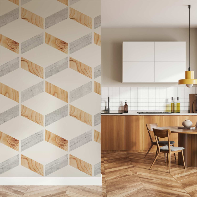 Modern Wallpaper Wood and Concrete 98216 additionalImage 8