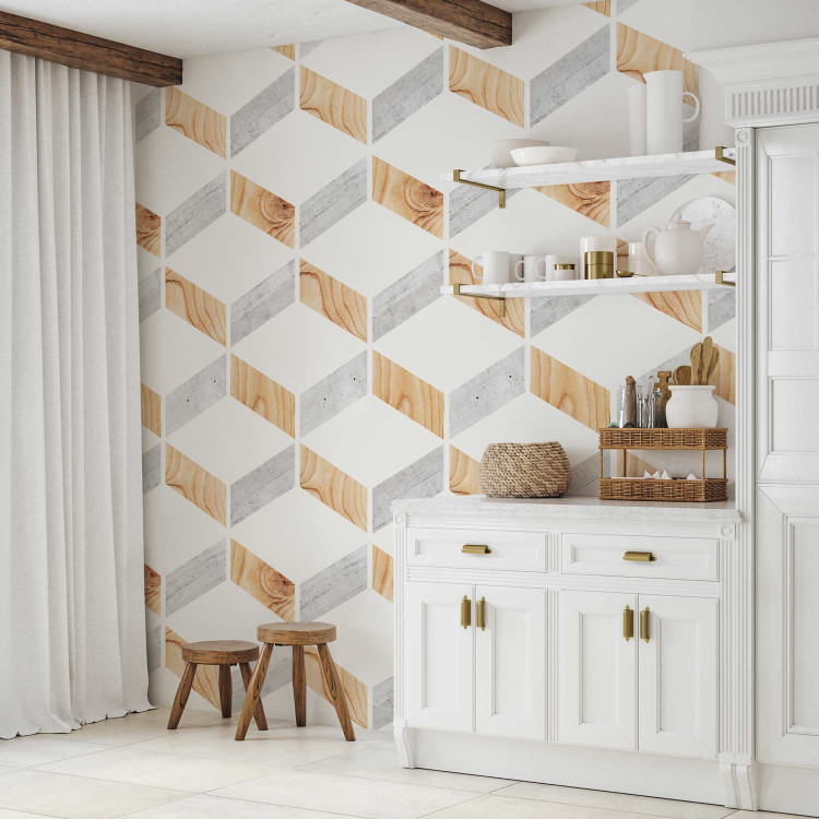 Modern Wallpaper Wood and Concrete 98216 additionalImage 9