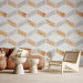 Modern Wallpaper Wood and Concrete 98216