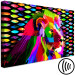 Canvas Rainbow Lion (1-part) Wide - Colorful Animal in Pop Art Style 108226 additionalThumb 6