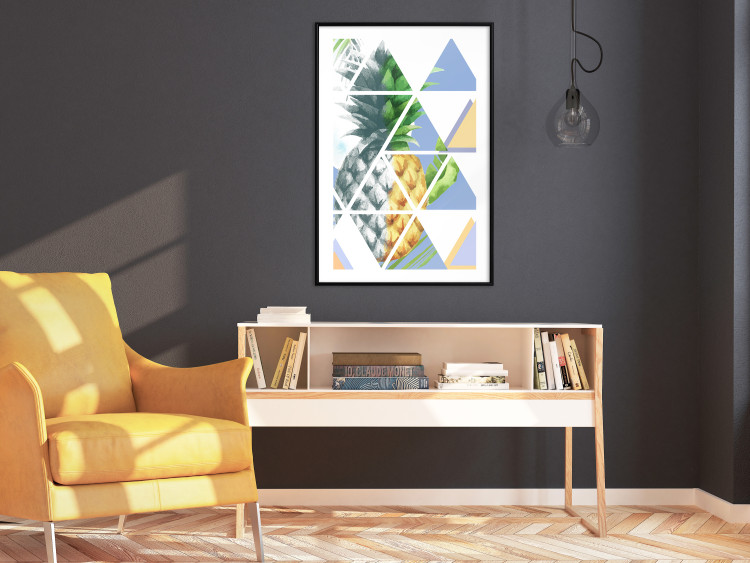Poster Geometric pineapple - abstract composition with a tropical fruit 114326 additionalImage 4