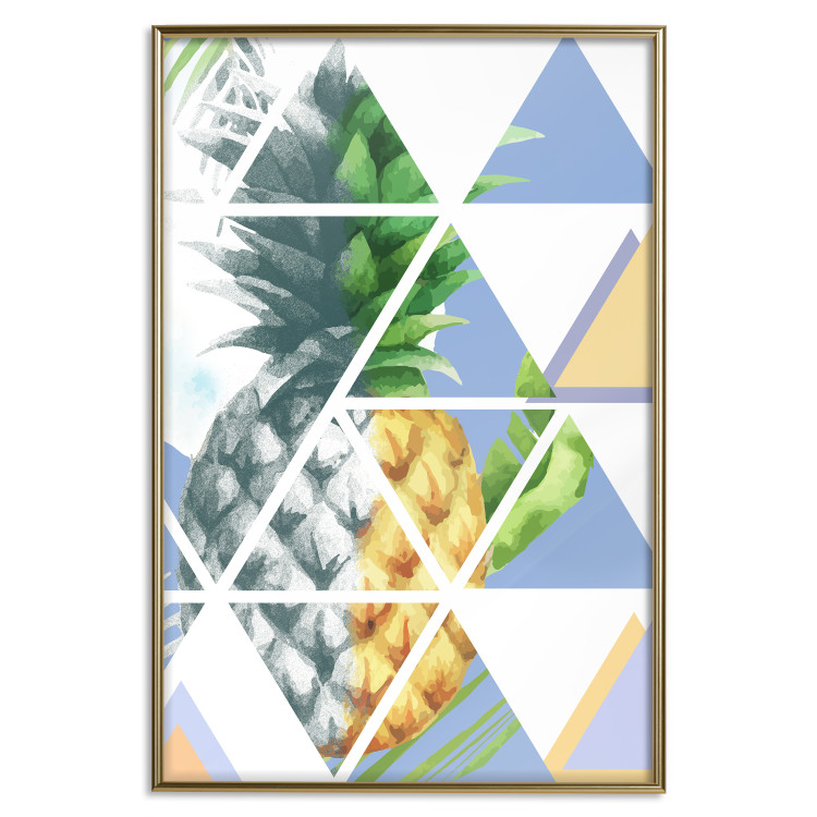 Poster Geometric pineapple - abstract composition with a tropical fruit 114326 additionalImage 20