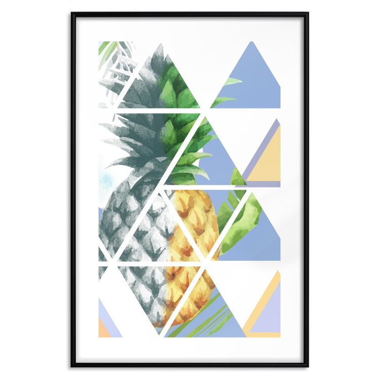 Poster Geometric pineapple - abstract composition with a tropical fruit 114326 additionalImage 17