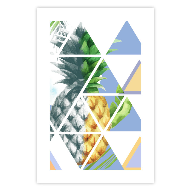 Poster Geometric pineapple - abstract composition with a tropical fruit 114326 additionalImage 25