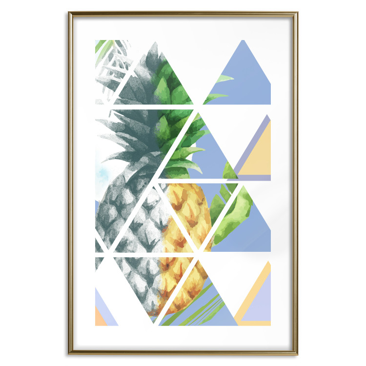 Poster Geometric pineapple - abstract composition with a tropical fruit 114326 additionalImage 16