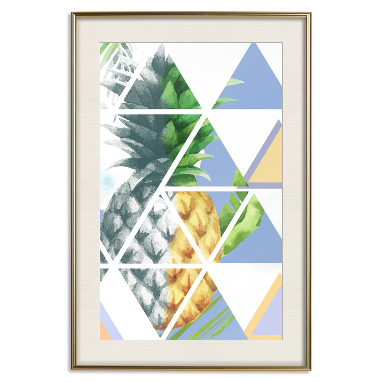 Poster Geometric pineapple - abstract composition with a tropical fruit 114326 additionalImage 19