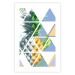 Poster Geometric pineapple - abstract composition with a tropical fruit 114326 additionalThumb 19