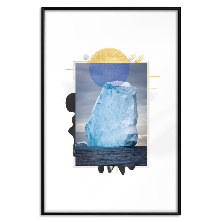 Poster Iceberg - composition with a winter landscape on an abstract background 116626 additionalImage 15