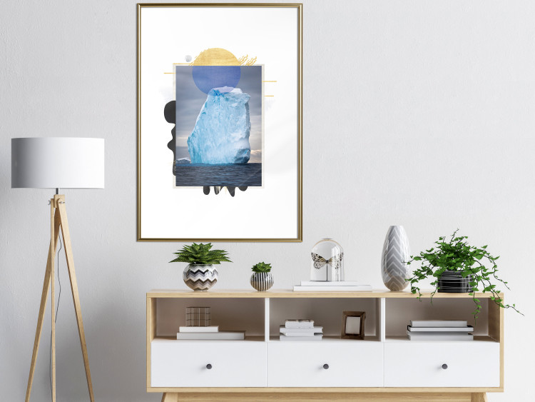 Poster Iceberg - composition with a winter landscape on an abstract background 116626 additionalImage 13