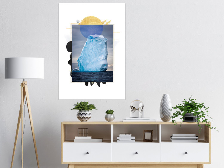 Poster Iceberg - composition with a winter landscape on an abstract background 116626 additionalImage 17