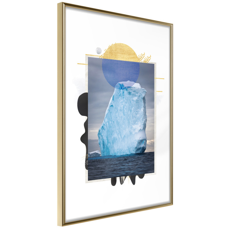 Poster Iceberg - composition with a winter landscape on an abstract background 116626 additionalImage 12