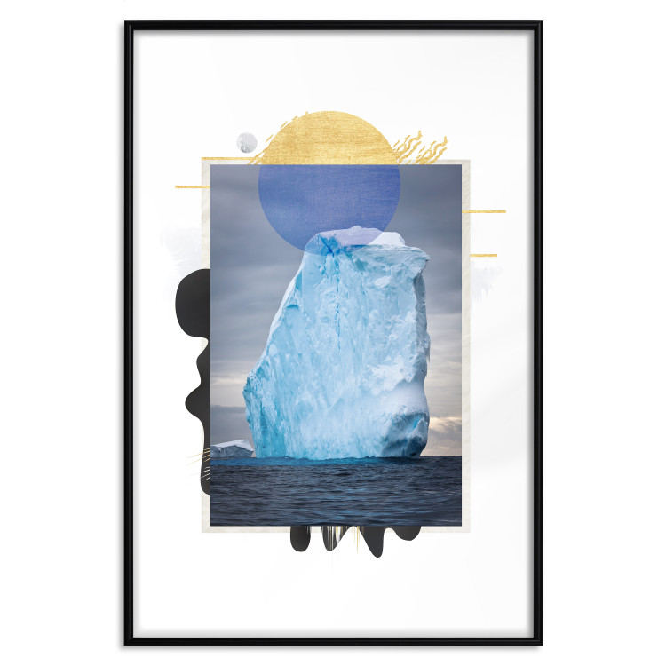 Poster Iceberg - composition with a winter landscape on an abstract background 116626 additionalImage 18