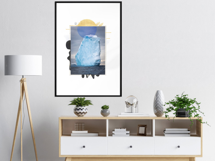 Poster Iceberg - composition with a winter landscape on an abstract background 116626 additionalImage 4