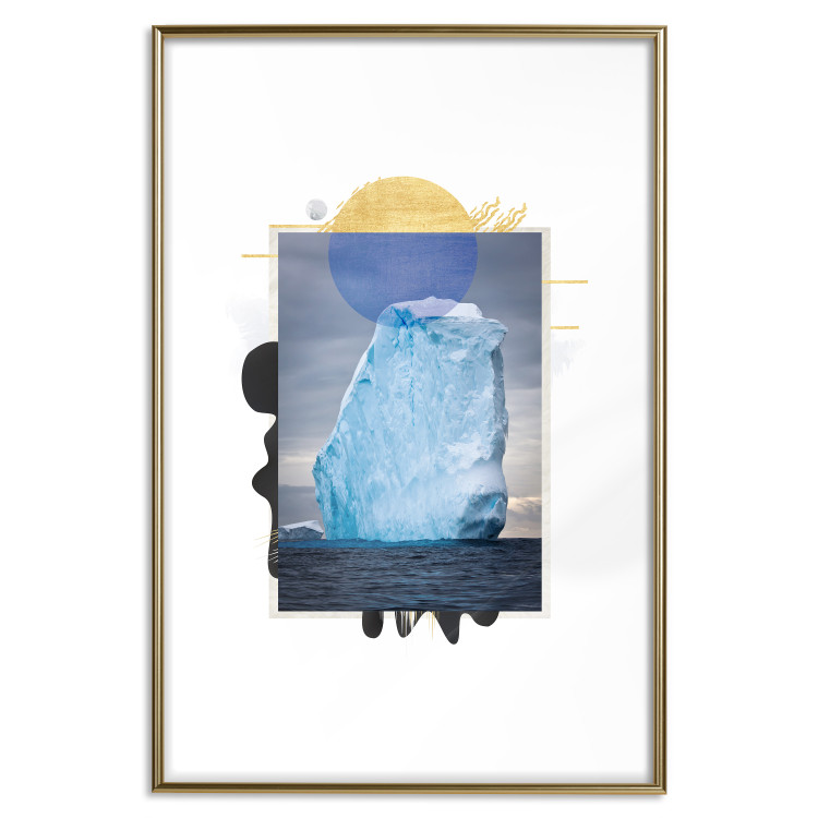 Poster Iceberg - composition with a winter landscape on an abstract background 116626 additionalImage 14