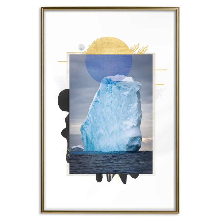 Poster Iceberg - composition with a winter landscape on an abstract background 116626 additionalImage 16